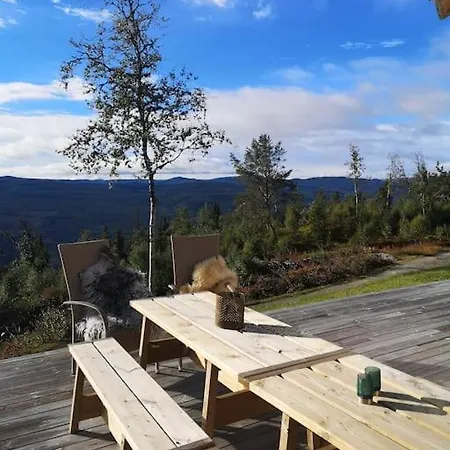 Stor Og Moderne Hytte Med Panoramautsikt *